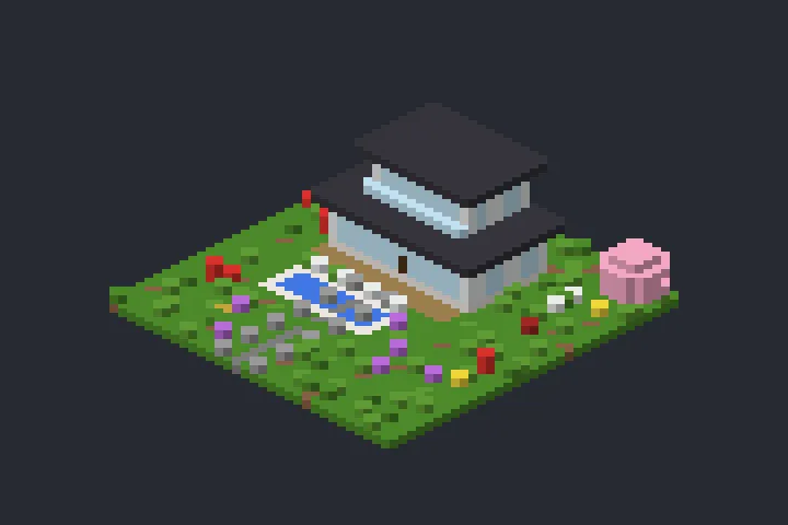 Casa Contemporânea do Vale no Minecraft