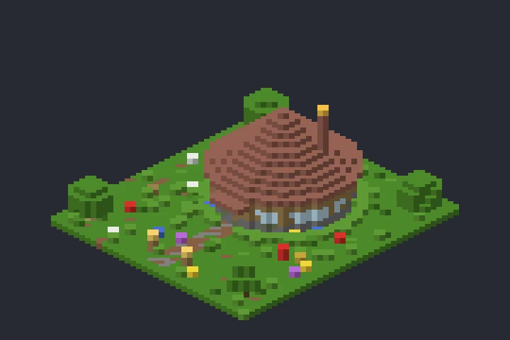 Casa Cúpula do Bambuzal no Minecraft
