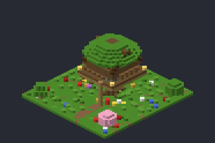 Casa da Copa da Ponte no Minecraft