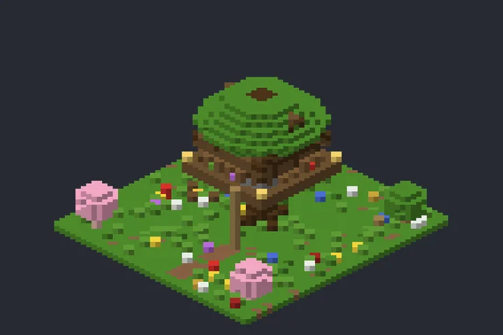 Casa da Copa do Jardim no Minecraft