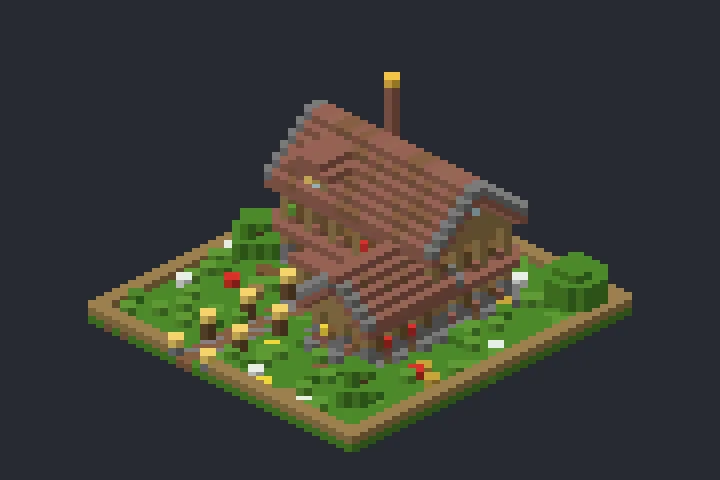 Casa de Campo da Cascata no Minecraft