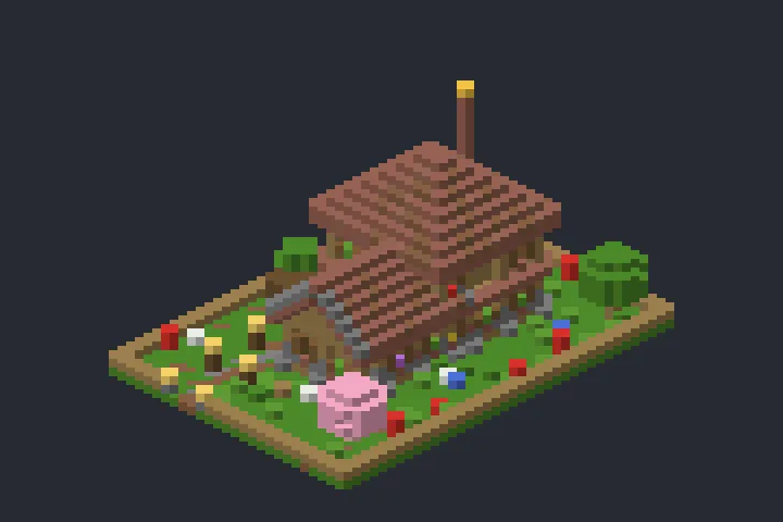 Casa de Campo da Enseada no Minecraft