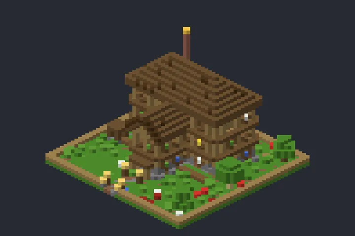 Casa de Campo das Flores no Minecraft