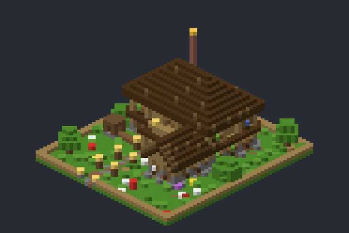 Casa de Campo do Lírio no Minecraft