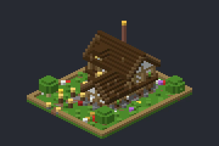 Casa de Campo do Rio no Minecraft