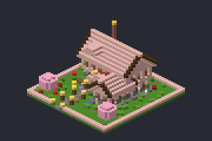 Casa de Cerejeira da Vila no Minecraft