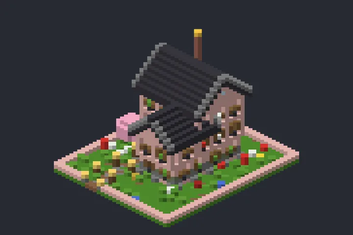Casa de Cerejeira do Lírio no Minecraft