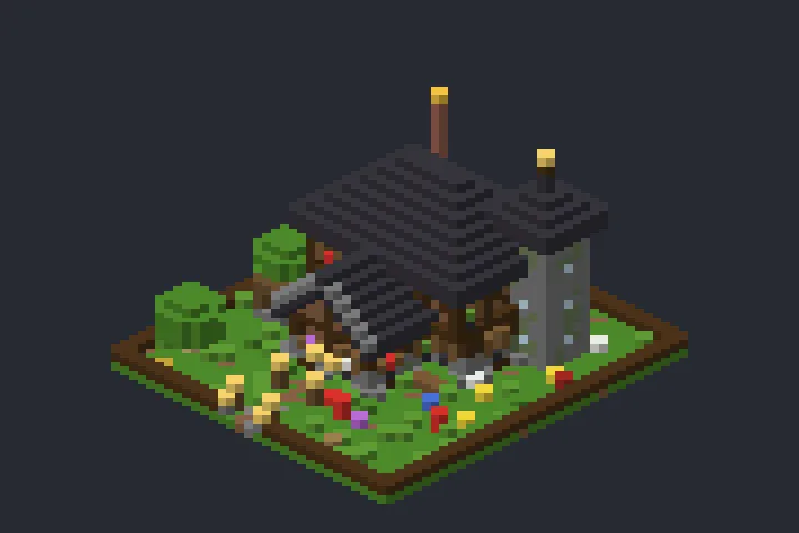 Casa de Fantasia da Baía no Minecraft