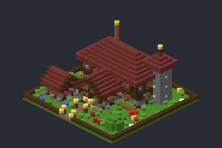 Casa de Fantasia da Pedra no Minecraft