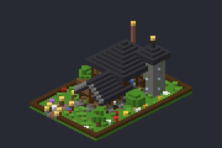 Casa de Fantasia das Hortênsias no Minecraft
