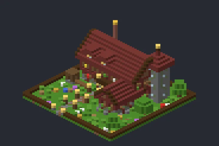 Casa de Fantasia do Campo no Minecraft