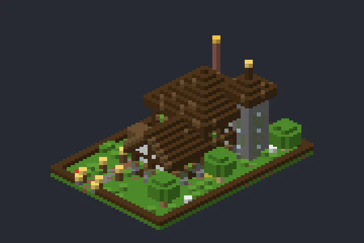 Casa de Fantasia do Jardim no Minecraft