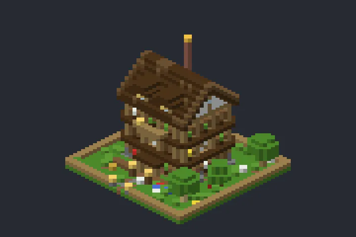 Casa de Fazenda da Lagoa no Minecraft