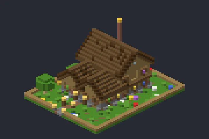 Casa de Fazenda da Trilha no Minecraft