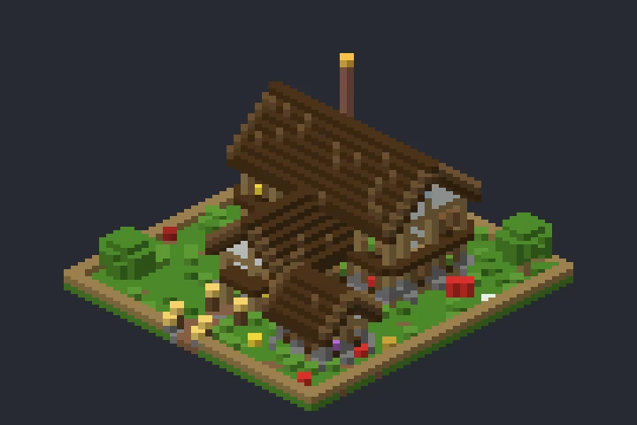 Casa de Fazenda das Hortênsias no Minecraft