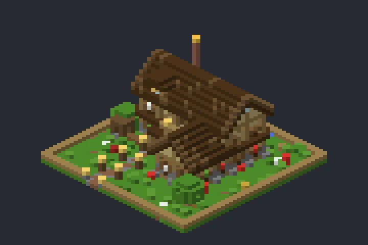 Casa de Fazenda do Bosque no Minecraft