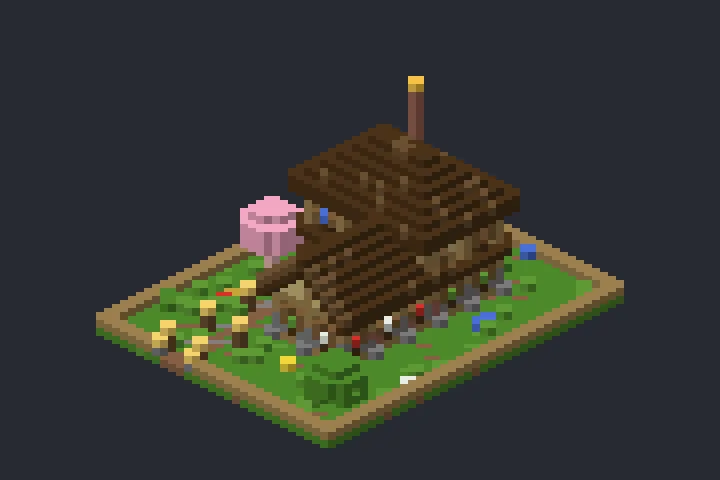 Casa de Fazenda do Salgueiro no Minecraft