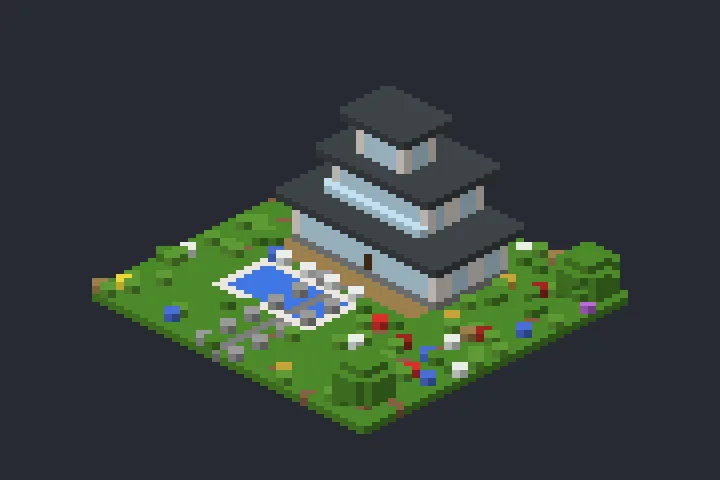 Casa de Vidro da Lagoa no Minecraft