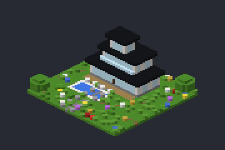Casa de Vidro da Vila no Minecraft