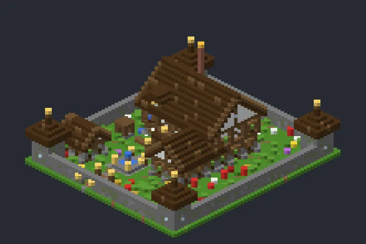 Casa do Burgo da Baía no Minecraft