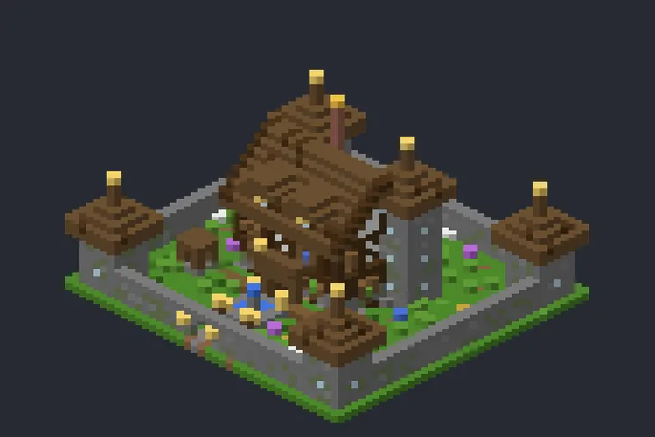 Casa do Burgo da Clareira no Minecraft