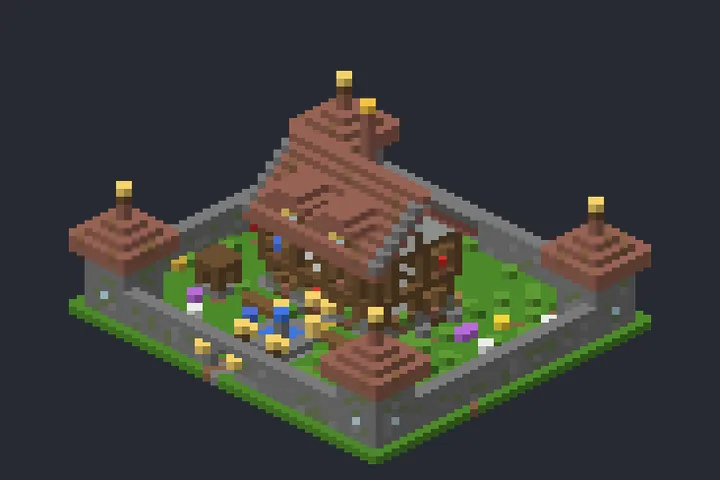 Casa do Burgo do Pinheiro no Minecraft