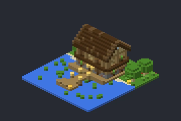 Casa do Pescador da Aurora no Minecraft