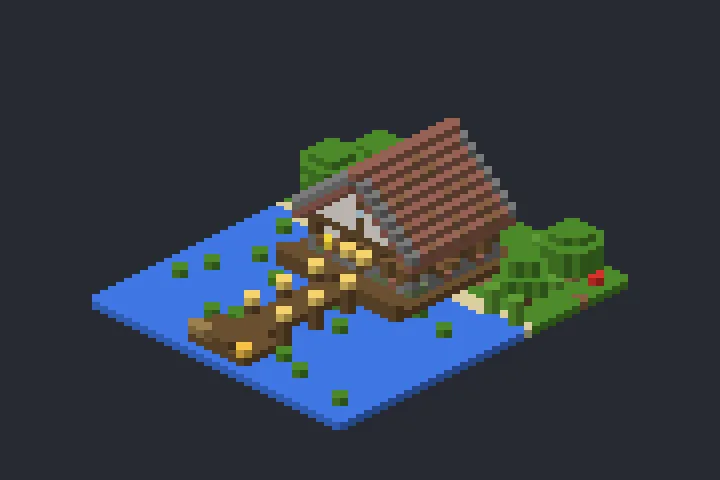 Casa do Pescador da Colina no Minecraft