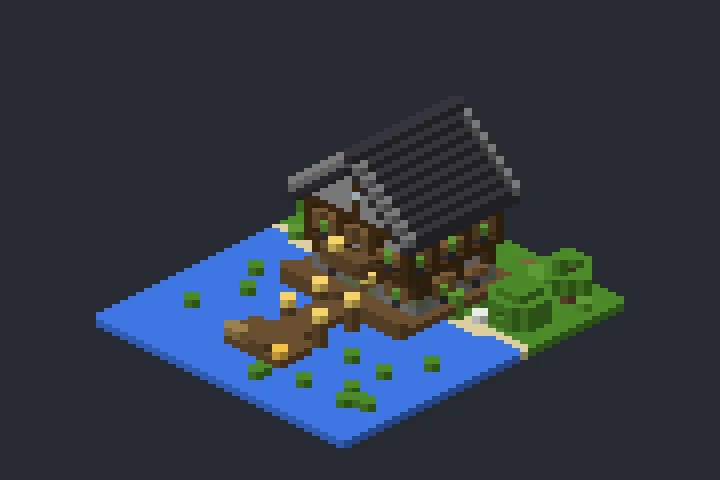 Casa do Pescador da Trilha no Minecraft