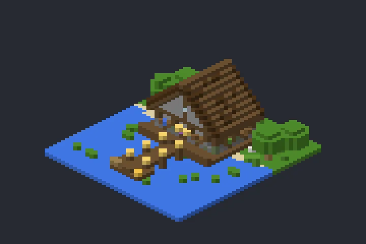 Casa do Pescador do Vale no Minecraft