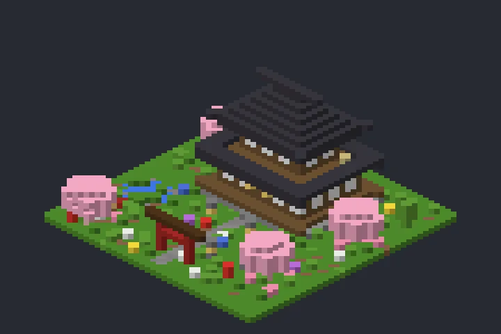 Casa do Samurai da Enseada no Minecraft