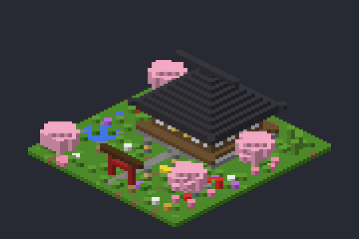 Casa do Samurai do Ipê no Minecraft