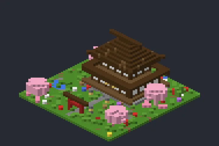 Casa do Samurai do Jardim no Minecraft