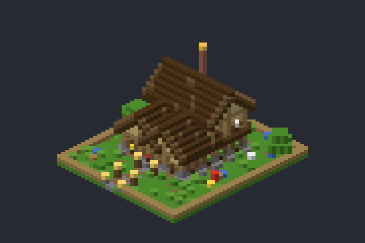 Casa do Sítio da Baía no Minecraft