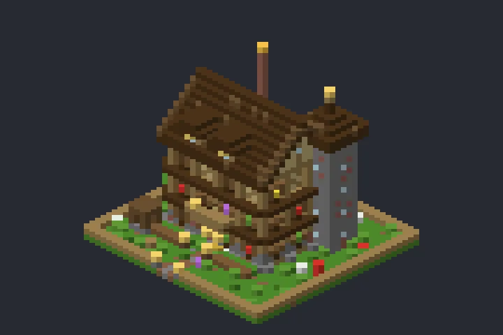 Casa do Sítio da Brisa no Minecraft