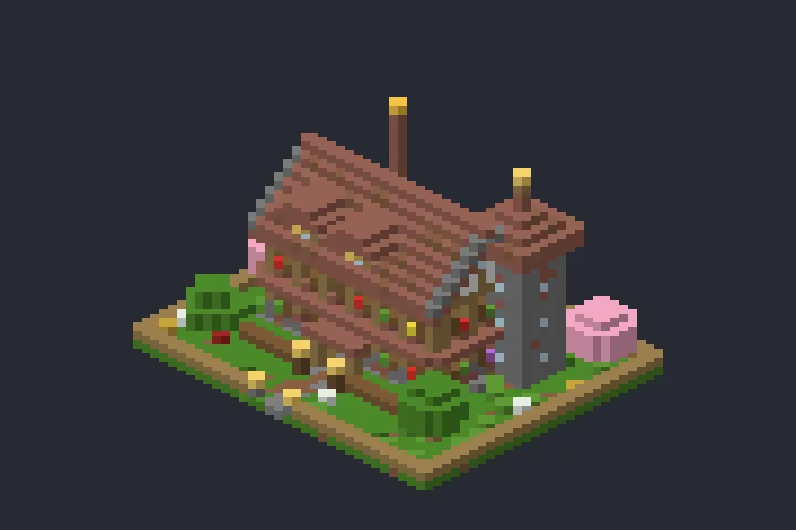Casa do Sítio da Pedra no Minecraft