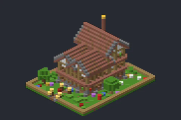 Casa do Sítio do Carvalho no Minecraft