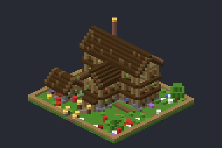 Casa do Sítio do Lírio no Minecraft