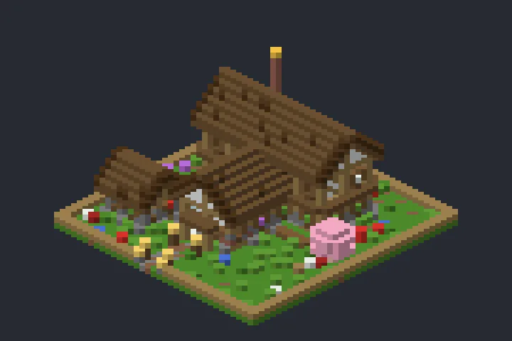 Casa do Sítio do Outono no Minecraft