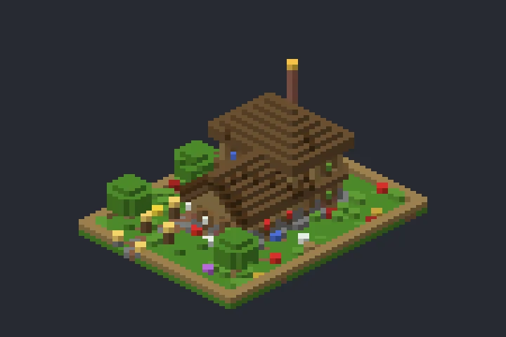 Casa do Sítio do Rio no Minecraft
