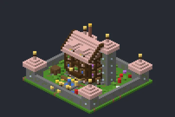 Casa Encantada da Campina no Minecraft