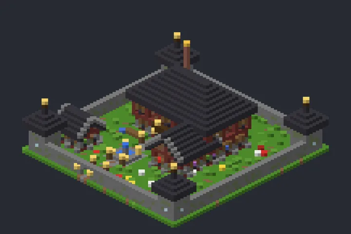 Casa Encantada da Cascata no Minecraft