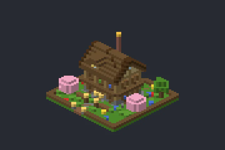 Casa Inicial da Cascata no Minecraft