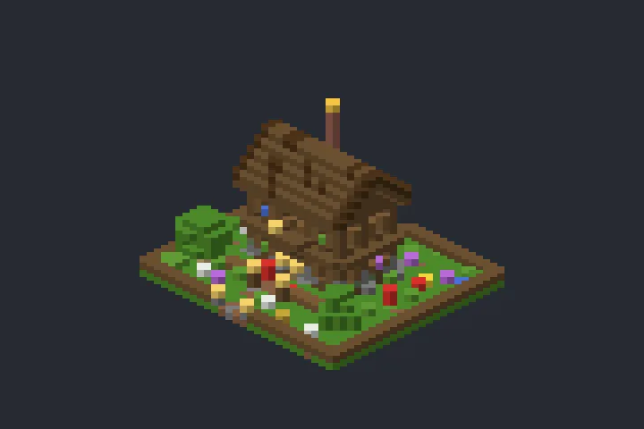 Casa Inicial do Pinheiro no Minecraft