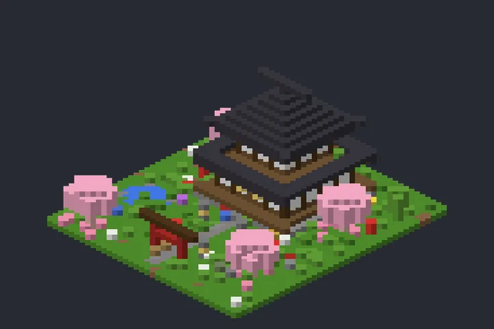 Casa Japonesa da Lagoa no Minecraft