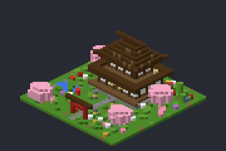 Casa Japonesa da Montanha no Minecraft