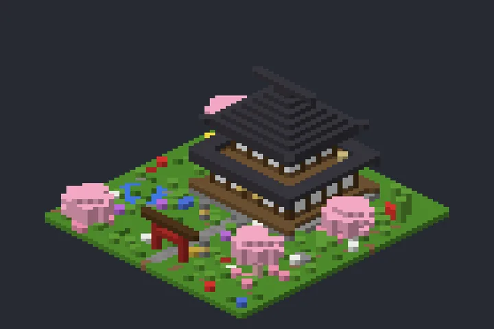 Casa Japonesa do Campo no Minecraft