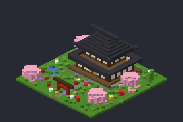 Casa Japonesa do Lírio no Minecraft
