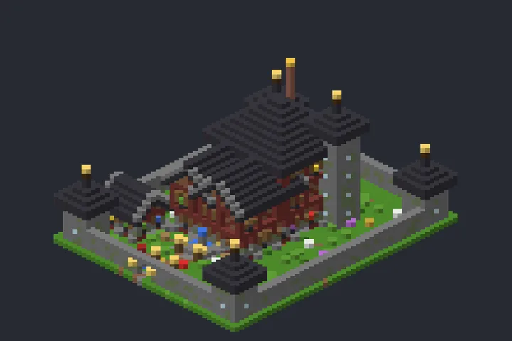 Casa Mágica da Campina no Minecraft