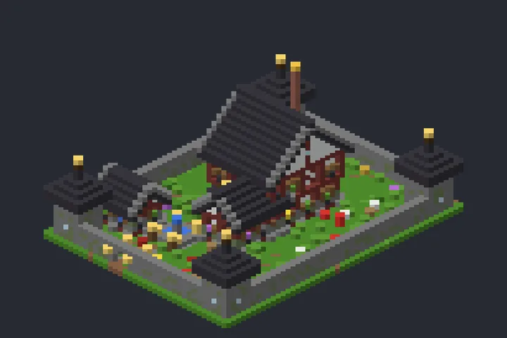 Casa Mágica do Lírio no Minecraft